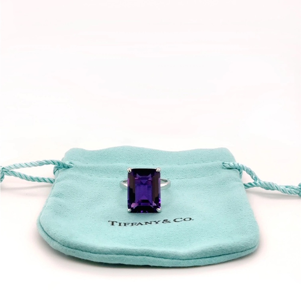 Amethyst Ring with Silver Band